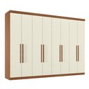 Ver imagem 1 de Guarda Roupa Roupeiro Casal 8 Portas 4 Gavetas Master New 8.4 Jatoba Areia Santos Andirá