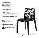 Ver imagem 2 de Kit 4 Cadeiras Gruvyer Empilhável Sala de Jantar Cozinha