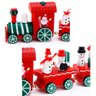 Decoração Locomotiva Trem de Natal Papai Noel Madeira 24cm - 6