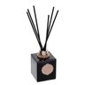 Difusor Varetas Vidro cubo preto 250ml Enf.rosé gold/varetas pretas - Fragrância: Alecrim Le Lis - 1