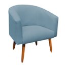 Ver imagem 3 de Kit 2 Poltronas Stella Linho Cinza Claro A05 Pés Palito Castanho - D'Rossi
