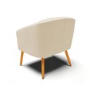 Ver imagem 6 de Kit 2 Poltronas Stella Linho Areia A27 Pés Palito Castanho