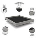 Ver imagem 3 de Cama Casal Base Box 138x188cm Pés de Ferro Cold P02 Veludo Cinza - Mpozenato