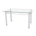 Ver imagem 1 de Mesa de Jantar com Tampo de Vidro Retangular 107cm Palma Branco Artefamol