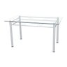 Mesa de Jantar com Tampo de Vidro Retangular 107cm Palma Branco Artefamol - 1