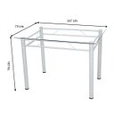 Ver imagem 2 de Mesa de Jantar com Tampo de Vidro Retangular 107cm Palma Branco Artefamol