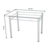 Mesa de Jantar com Tampo de Vidro Retangular 107cm Palma Branco Artefamol - 2