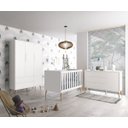 Ver imagem 1 de Jogo de Quarto para Bebê Completo 3 Portas Théo New Branco Fosco com Natural - MoveisAqui