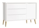 Ver imagem 4 de Jogo de Quarto para Bebê Completo 3 Portas Théo New Branco Fosco com Natural - MoveisAqui