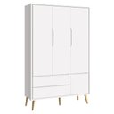 Ver imagem 6 de Jogo de Quarto para Bebê Completo 3 Portas Théo New Branco Fosco com Natural - MoveisAqui