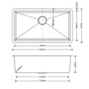 Ver imagem 4 de Cuba De Cozinha Aço Inox 1mm Escovado S105 81,3x45,7x22,9 cm