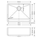 Ver imagem 4 de Cuba Farmhouse Flat Aço Inox 1mm Escovado SA105-PPF 65,3x49,8x22,8cm