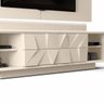 Rack com Painel para TV até 75 Polegadas com 4 Gavetas 3D Piramide Colone Creme Cinamomo Mel DJ Moveis - 3