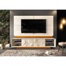 Rack com Painel para TV até 75 Polegadas com 4 Gavetas 3D Piramide Colone Creme Cinamomo Mel DJ Moveis - 2