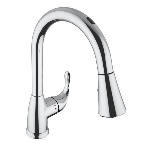 Torneira AREMC02 com Sensor Misturador De Cozinha 2 Jatos Com Bica Móvel e Retrátil Cromado - 1