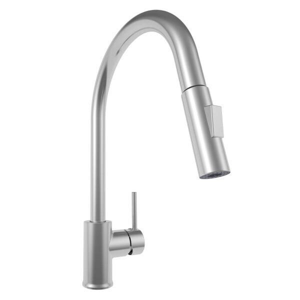 Torneira AREMC07 Misturador De Cozinha 2 Jatos Com Bica Móvel e Retrátil Escovado - 1