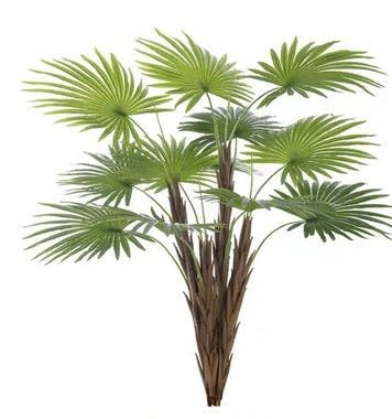 Palmeira Leque Real Toque Verde 1,7m Planta Artificial - 2