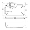Ver imagem 4 de Cuba De Cozinha De Aço Inox 1mm Escovado C103 80x53,7x22,9 Cm