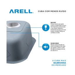 Cuba De Embutir Aço Inox 1mm Escovado C112 31,7x45,7x17,8 Cm - 6