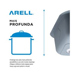 Cuba De Embutir Aço Inox 1mm Escovado C112 31,7x45,7x17,8 Cm - 7