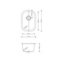 Ver imagem 5 de Cuba De Embutir Aço Inox 1mm Escovado C112 31,7x45,7x17,8 Cm