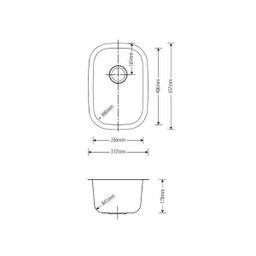Cuba De Embutir Aço Inox 1mm Escovado C112 31,7x45,7x17,8 Cm - 5