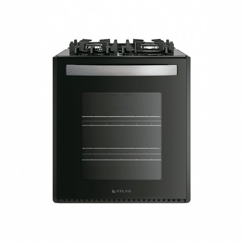 Fogão de Embutir a Gás Atlas Utop 4 Bocas 60L Preto Bivolt