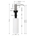 Ver imagem 5 de Dosador Detergente Sabão Líquido Inox Cromado Bancada DS01AB