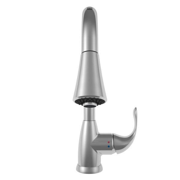Torneira AREMC02 com Sensor Misturador De Cozinha 2 Jatos Com Bica Móvel e Retrátil Escovado - 2