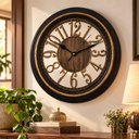 Ver imagem 7 de Relógio 40cm de Parede Retrô Estilo Madeira Analógico Silencioso Decorativo Sala Escritório