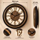 Ver mais imagens de Relógio 40cm de Parede Retrô Estilo Madeira Analógico Silencioso Decorativo Sala Escritório