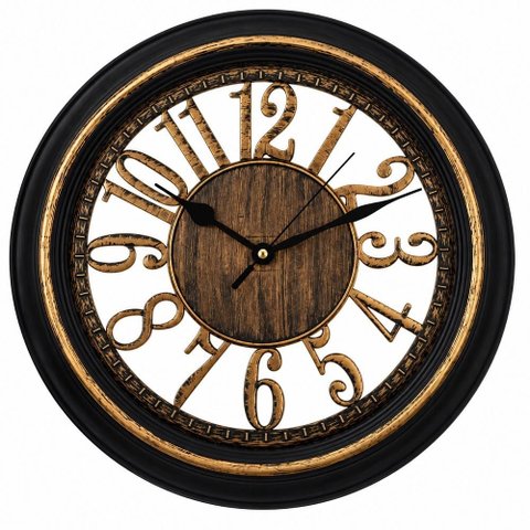 Relógio 40cm de Parede Retrô Estilo Madeira Analógico Silencioso Decorativo Sala Escritório