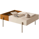 Ver imagem 1 de Mesa de Centro com Bandeja Integrada Dennis Cinamomo/Off White