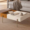 Ver imagem 5 de Mesa de Centro com Bandeja Integrada Dennis Cinamomo/Off White