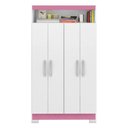 Ver mais imagens de Conjunto 2 Peças com Mesa Escrivaninha e Armário 4 Portas com Nicho Branco