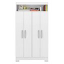 Ver imagem 7 de Conjunto 2 Peças com Mesa Escrivaninha e Armário 4 Portas com Nicho Branco