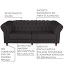 Ver imagem 3 de Sofá 3 Lugares Bérgamo 240cm Couro Marrom