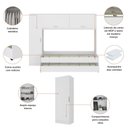 Ver imagem 7 de Quarto Infantil Modulado Bicama com Guarda-Roupa e Colchão/Sapateira Pulse Multimóveis MP4853