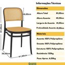 Ver mais imagens de Conjunto Mesa de Jantar Redonda Venezia 70x70cm Branca com 4 Cadeiras Roma - Preto
