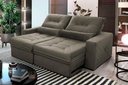 Ver imagem 1 de Sofá Retrátil Reclinável Sevilha 230cm Suede Velut com Molas Ensacadas - King House