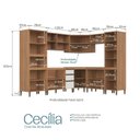 Ver imagem 6 de Cozinha Completa Modulada 8 Peças sem Tampo Freijó Off-White Cecília