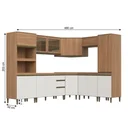 Ver imagem 4 de Cozinha Completa Modulada 8 Peças sem Tampo Freijó Off-White Cecília