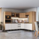 Ver imagem 1 de Cozinha Completa Modulada 8 Peças sem Tampo Freijó Off-White Cecília