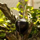 Ver imagem 3 de Cuia Mate Chimarrão Uruguaia Revestida em Couro com Tripe