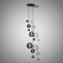 Ver imagem 2 de Lustre Pendente para Sala Pé Direito Duplo Mix Ball P7 - Preto
