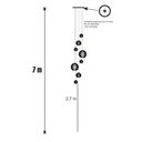 Ver imagem 5 de Lustre Pendente para Sala Pé Direito Duplo Mix Ball P7 - Preto