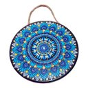 Ver imagem 1 de Quadro Mandala Enfeite de Parede Porcelana Olho Grego Azul
