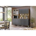 Ver imagem 1 de Kit de Cozinha Compacta Amora C/ 10 Portas e 2 Gavetas 198cm Amendola/grafito Prime Tx - Demóbile