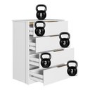 Ver imagem 3 de Cômoda Alia 4 Gavetas Branco Brilho Demartêz