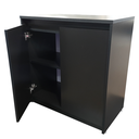 Ver imagem 1 de Armário Gabinete Multiuso para Escritório com Duas Portas Mdf Preto